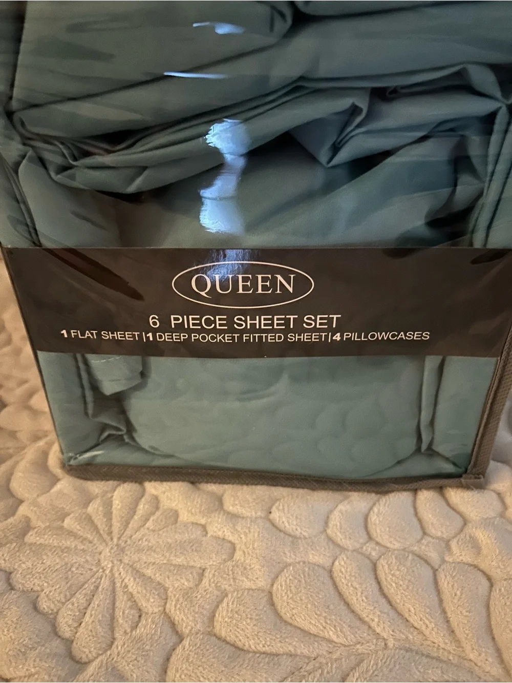 Ashley Taylor Bamboo Organic Queen Sheet Set - Teal
